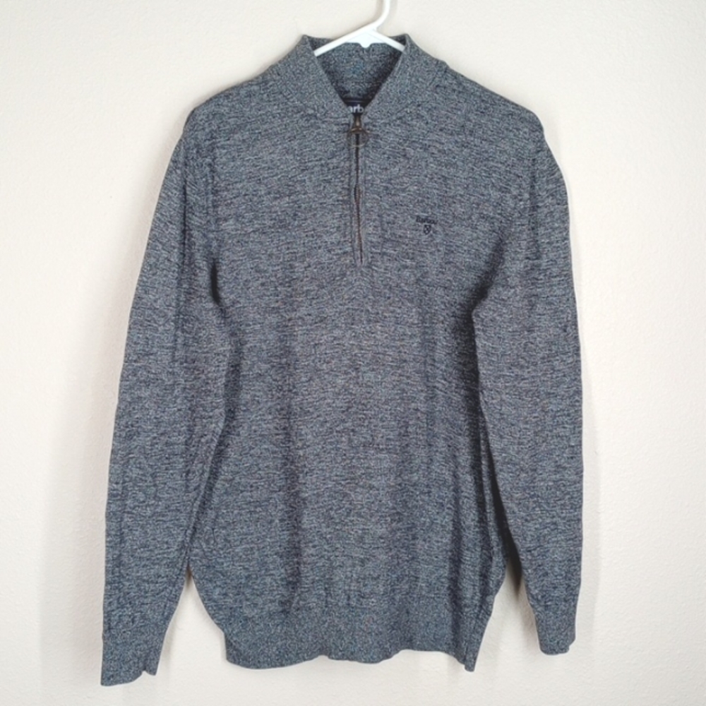 Barbour 100% cotton 1/4 zip pullover sweater size large